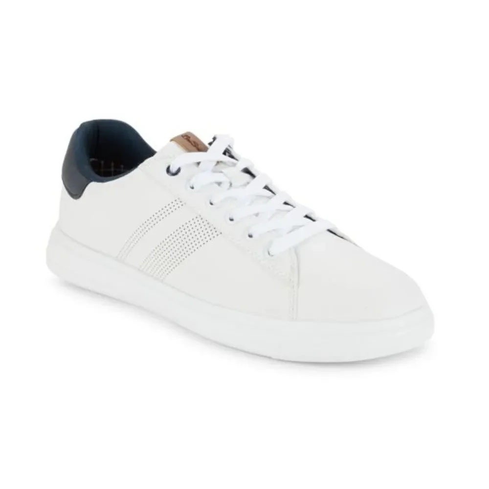 NEW BEN SHERMAN Hardie Low Top white grey size 10.5 men’s
